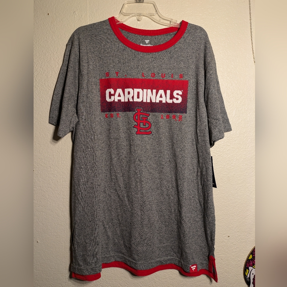 Fanatics Gray and Red Cardinals Men's T-Shirt Size XL NWT